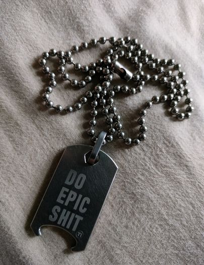 NEW Titanium Chain Tag Pendant Do Epic Shit