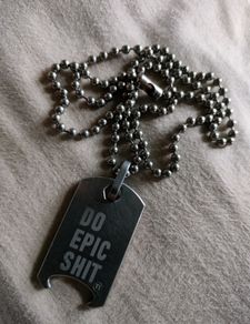 NEW Titanium Chain Tag Pendant Do Epic Shit