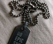 NEW Titanium Chain Tag Pendant Do Epic Shit