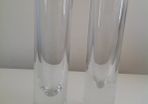 2 Heavy Gauge Glass/Crystal Vases