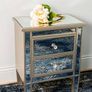 2 drawer mirrored bedside locker is for sale Image 2