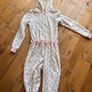 Pink and white  onesie pyjamas Image 2