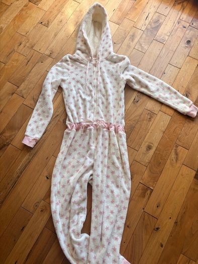 Pink and white  onesie pyjamas