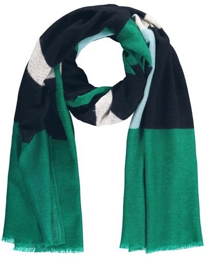 Samoon.  SALE New Scarf From Samoon In Shades Of Jade , Navy And White/ Grey. Reduced