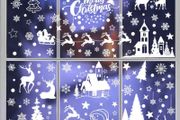145 Christmas Window Stickers, 9 Sheets Christmas Window Clings, Reusable Xmas Window Decalsfor Glass White Christmas Snowflake Window Stickers Double Sided for Xmas Window Decorations (FREE POSTAGE)