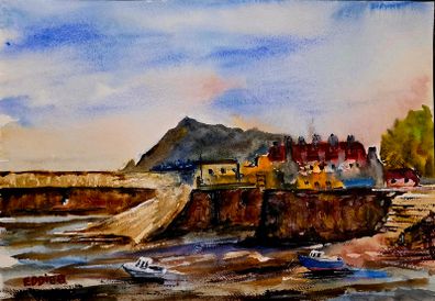 bray harbour watercolour