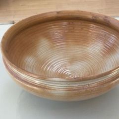 Reduced French  very large Gres Du Marais  stoneware    13 .5 inch diameter Bowl
