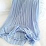 Baby Blue Midi Pleated Skirt - Size 6 Image 4