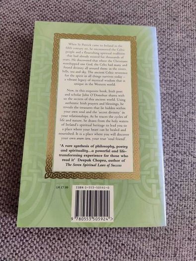 Anam Cara by John O Donohue Spiritual Wisdom from the Celtic World 1999 in very good condition see photos FREE STANDARD POSTAGE INCLUDED