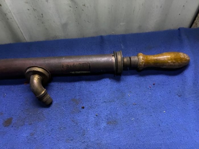 Vintage mid century Brass Garden Sprayer with Wooden Handle