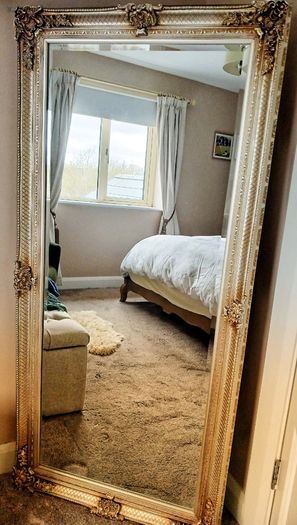 Mirror and lamps