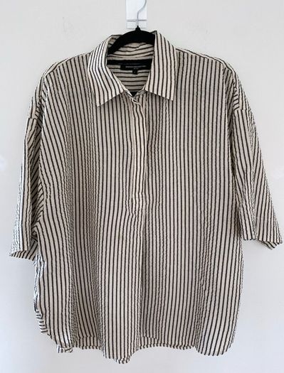 French Connection Monochrome Striped Relaxed Shirt