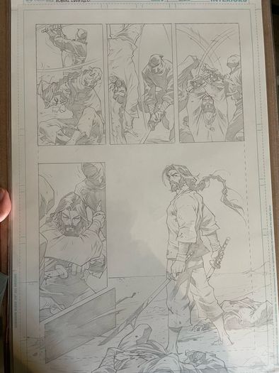 Ra's al Ghul Batman Original pencil drawn comic book page by Roger Cruz Robin Annual #1