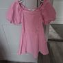 girls pink denim dress Image 2