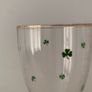 Vintage Irish Shamrock Liqueur Cordial Stemware Glass circa 1970 Image 3