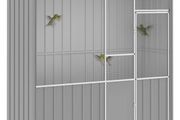 Bird Cage Grey 215x78x200 cm Galvanised Steel