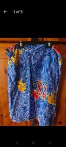 Kreisy cotton mini skirt with fish design. Crossover. Like new.