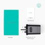 Quick Charge 3.0 USB Wall Charger, Fast Charging Portable Travel Adapter for Galaxy S8, iPhone XS/XR/XS Max, iPad, HTC, and More - Black Image 3