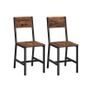 Set of 2 Dining Chairs Set of 2 brown  retro style industrial Image 2