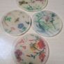 Vintage GUCCI coasters flora and fauna acrylic set of 4 Genuine Rare Image 2