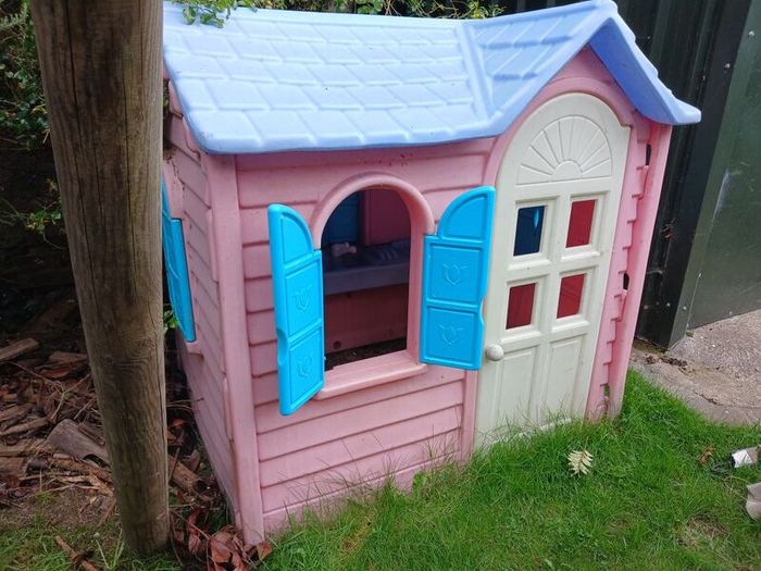 Little tikes play house, slide and cozy coupe car
