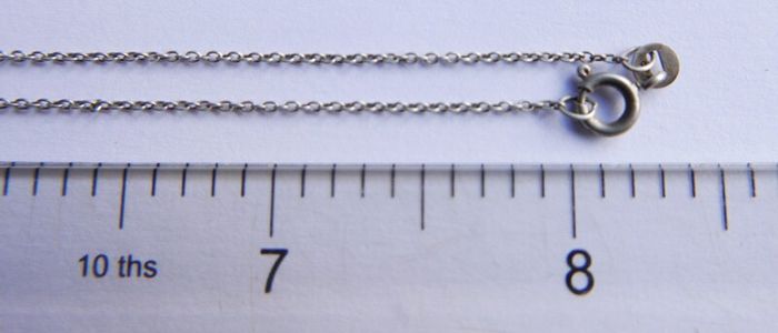 Vintage Sterling Silver 18 Pendant Necklace length 17" - 2g