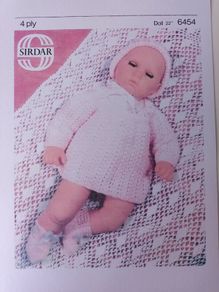 Knitting Pattern - Copy - 22inch Baby Doll Clothes - Sirdar 6454