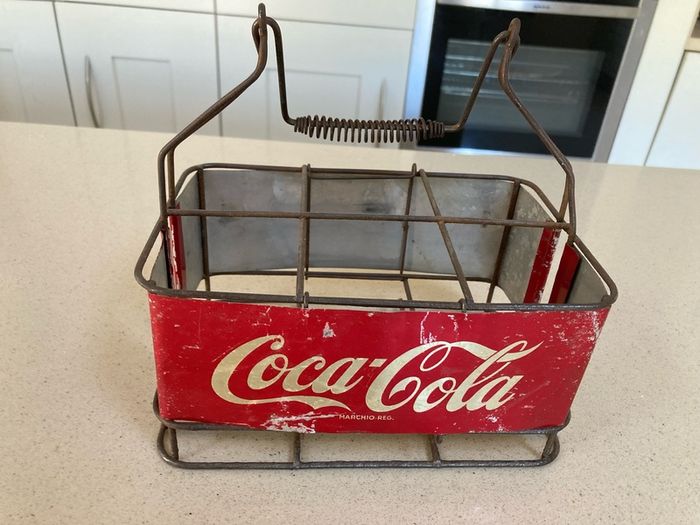 Coca Cola 6 bottle carrier holder 50's Italian RARE