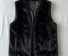 New Look Black Faux Fur Vest