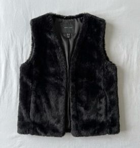 New Look Black Faux Fur Vest
