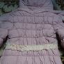 Girls padded jacket coat with lace and fur 5-7 yo Image 3