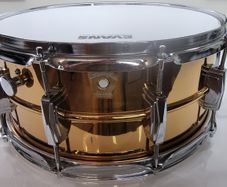 Ludwig Smooth Bronze Vintage Monroe Badge 14 x 6.5 Snare Drum