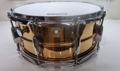 Ludwig Smooth Bronze Vintage Monroe Badge 14 x 6.5 Snare Drum
