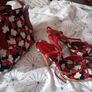 Karen Millen cherry handbag and sandles, size 38 Image 2