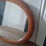 Wooden oval mirror Image 2