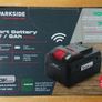 Parkside Performance 12A X20V Smart Bluetooth Super Fast Battery Charger. 12AH 8AH 4AH X20V Smart Bluetooth Batteries. 2.5AH 5AH X12V Next Gen Performance Batteries 6.0A X12V Next Gen Performance Fast Charger. Image 8