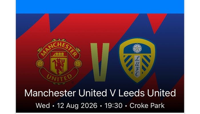 Ticket for Man United Vs Leeds in Croke Park