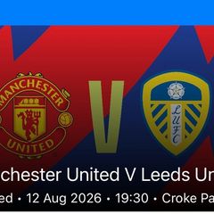 Ticket for Man United Vs Leeds in Croke Park