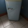Unusual free standing retro ivory colour fridge Image 5