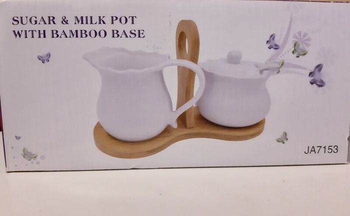 new sugar and milk pot
