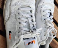 Mens Nike Court Vintage Trainers CT1726 100 White/Orange Size UK 9