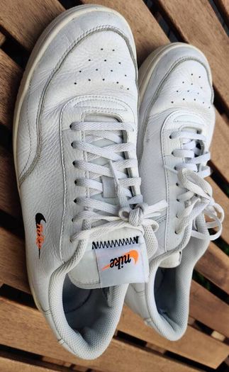 Mens Nike Court Vintage Trainers CT1726 100 White/Orange Size UK 9