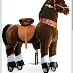 Kids ride on horse