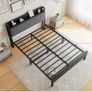 King Size Bed Frame with Wooden Storage Image 3