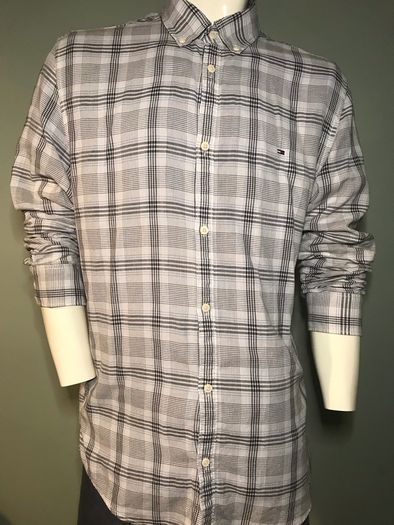 Tommy Hilfiger Mens Long Sleeve Check Shirt Size Large