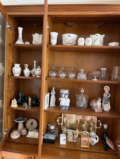 Higginbotham hand made oak display cabinet