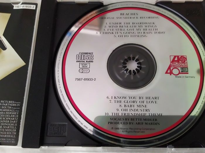 Beaches - Movie Soundtrack Cd
