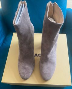 Lola Cruz taupe suede platform ankle boots Brand New