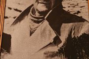 John Wayne Wooden Framed Fabric Picture