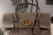 Grey/taupe Darwin Leather satchel